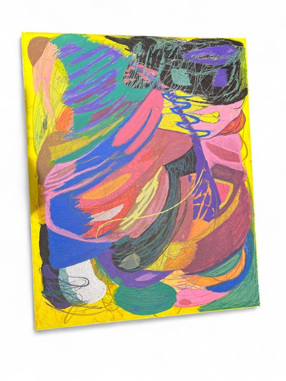 “TORNA IN MOTION” — ORIGINAL 16 × 20 ABSTRACT CANVAS PAINTING 🎨