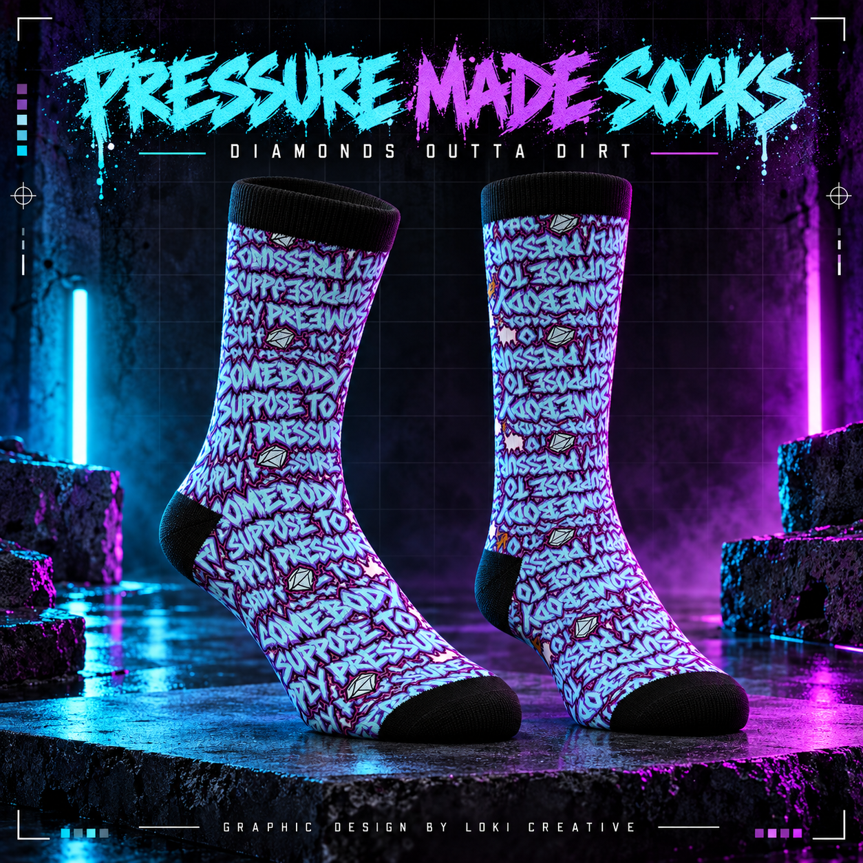 Pressure Made Diamond Crew Socks