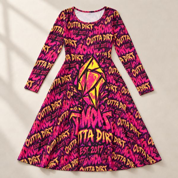 DIRT-TO-DIAMONDS TIMELINE AOP DRESS